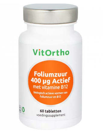 Foliumzuur 400 mcg met vitamine B12 (VitOrtho)
