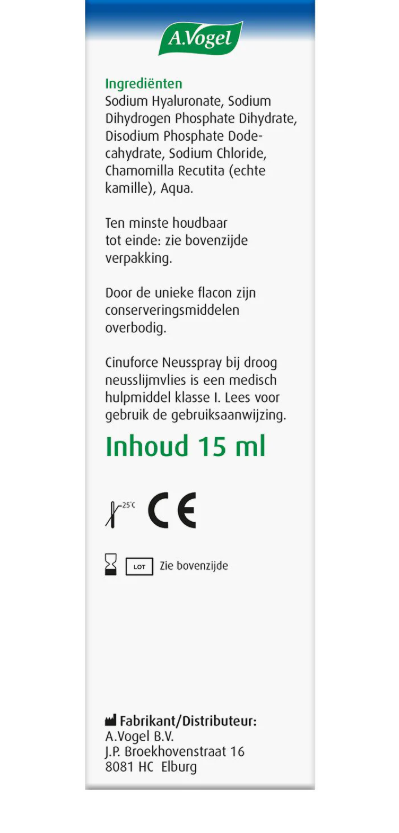 A Vogel Cinuforce neusspray droge neusslijmvlies